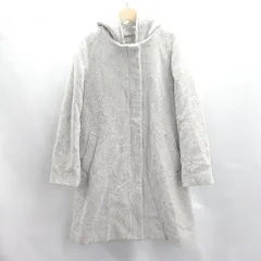 ◇ ⊇ GLOBAL WORK グローバルワーク フード取り外し可能 長袖 コート サイズS ライトグレー レディース E  【1503310002898】