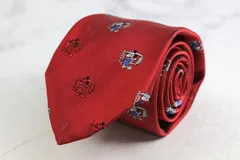 ディズニー ブランドネクタイ ミッキー キャラ アメリカ製 未使用タグ付 PO メンズ レッド Disney