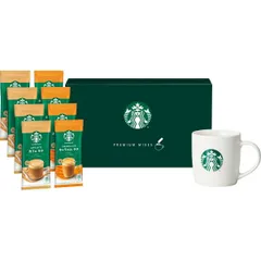 スターバックス プレミアムミックスｗｉｔｈマグカップギフト SBG-30B お中元 おすすめ お返し 御礼 感謝 上司 お祝い 中元 御中元 新築祝い 結婚内祝い 出産内祝い ご挨拶 引っ越し 引越し 内祝い 写真入り メッセージカード のし