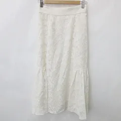 プロポーション ボディドレッシング PROPORTION BODY DRESSING スカート フレアースカート ギャザー ロング 切替 カットジャガード 総柄 アイボリー M