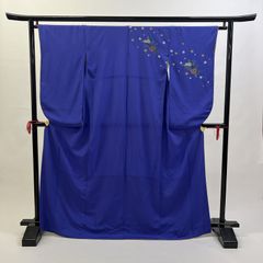 二尺袖 小振袖 中古品 紫 紫色 R721 HEL9182000