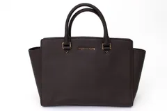 マイケルコース トートバッグ セルマ SELMA レザー ハンドバッグ 鞄 ストラップ無し レディース ブラウン Michael Kors 【中古】