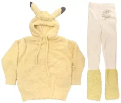 【中古】衣料雑貨 ピカチュウ フーディ＆レッグウォーマーレギンスセット イエロー レディースフリーサイズ 「ポケットモンスター Pokemon Sleep meets GELATO PIQUE」