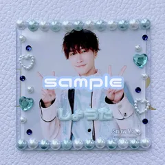 #4 硬質ケース ハンドメイド デコ ましかくフォト トレカケース（ブルー）