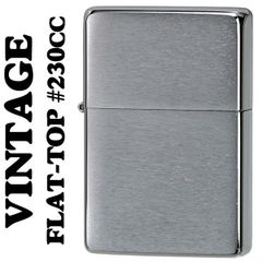 zippo ライター ジッポ (ジッポーライター) フラットトップビンテージ ブラッシュクローム(ライン無し) 1937 #230CC