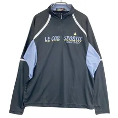 サイズ：LL LE COQ GOLF ルコックゴルフ  ハーフジップ 長袖Tシャツ  ブラック系 [240101453014] ゴルフウェア メンズ ストスト