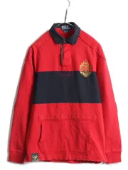 【お得なクーポン配布中!】 ビンテージ加工 ポロ ラルフローレン ポケット付き 長袖 ラガー シャツ S