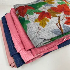 紬 着物 正絹 5着 着物まとめ売り リメイク材料 m-037