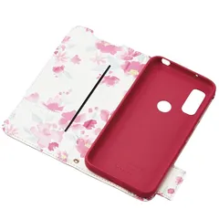 エレコム arrows We [ F-51B / FCG01 ] ケース カバー 手帳型 薄型 スリム 軽量 レザー 革 UltraSlim Flowers [ケース内側に、愛らしいフラワープリント] ピンク PM-F221PLFUJPND 1