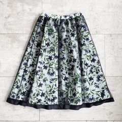 ✨極美品 Sybilla 花刺繍チュールスカート ロング丈 M ベージュ シビラ