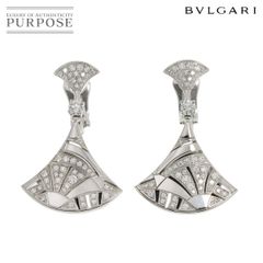 ブルガリ BVLGARI ディーヴァ ドリーム ダイヤ イヤリング K18 WG ホワイトゴールド 750 Earrings Clip on 90278439