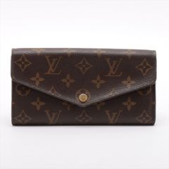 LOUIS VUITTON ルイ・ヴィトン モノグラム ポルトフォイユ・サラ ロングウォレット 長財布 M62235 ブラウン × ローズバレリーヌ ピンク フランス製