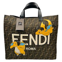 フェンディ FENDI トートバッグ FENDI x FRGMT x POKÉMON ブラウンFF ファブリックバッグ 8BH357 キャンバス レディース