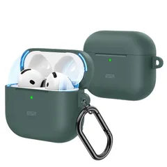 【新着商品】マグネット式蓋ロック 対応 完全落下防止カバー (USB-C) (2024) ケース カラビナ付き ケース 第4世代 Cloundシリーズ AirPods AirPods グリンー 4 ESR