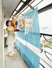 【割引クーポン】【新品】晴雨兼用ベランダ遮熱カーテン コジット 洗濯物 雨よけ 雨天 雨 花粉 黄砂 紫外線 目隠し プライバシー ベランダ メッシュ ギフト