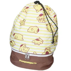 ポムポムプリン リュックバッグ 2wayバックパック サンリオ ワタナベ ボンサック 2層式 ビーチバッグ 海プール 体操服かばん キャラクター グッズ 
