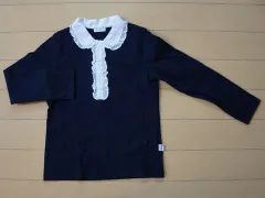 イルグッフォ il gufo マメール アウトレット 子供服 女の子 4歳 約 100cm 長袖 Tシャツ ロンT カットソー 紺 春 秋 冬 ★3 トップス ガールズ 女児 キッズ 【中古】 ユーズド リサイクル 古着 子ども服 こども