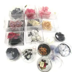 コサージュ ブローチ 16点セット 組曲など フラワーモチーフ セレモニー アクセサリー まとめて 大量 レディース 【中古】