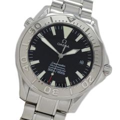 オメガ OMEGA シーマスター 2230.50 時計 メンズ ブランド 300m デイト 自動巻き AT ステンレス SS ホワイトゴールド WGベゼル シルバー ブラック 磨き済み 【中古】