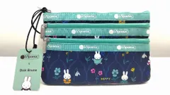 25k-328t【中古】【未使用】LeSportsac レスポートサック ミッフィー ポーチ 7158 3 ZIP COSMETIC L259 MIFFY GARDEN FLORAL ACC