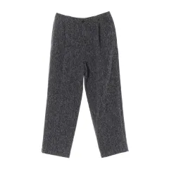 L ZARA(ザラ) サイドバンディング ツイード ピンタック ワイド スラックス パンツ