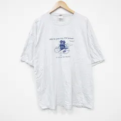 XL/古着 半袖 ビンテージ Tシャツ メンズ 00s 犬 大きいサイズ クルーネック 薄グレー 霜降り 25sep18 中古