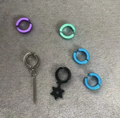 イヤーカフ ピアス穴不要 特価商品 6点セット アウトレット リング スティック 星