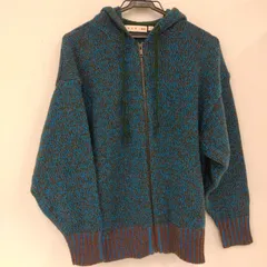 【TAKA42-64】◇ UNIQRO ユニクロ MARNI マルニ ｢ミックスカラーニット フルジップパーカー オーバーサイズ｣ 長袖 メンズ M ミックスカラー(茶,黒,水色) ポケット付き