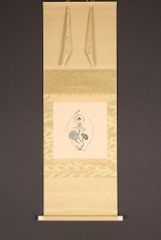美品 掛け軸 杉本健吉作 白蔵主図 観音像 工芸印刷 洋画家 東大寺 愛知の人