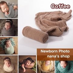 コーヒー♪フワフワおくるみ♪ニューボーンフォト撮影　ベビーラップ　赤ちゃん　記念
