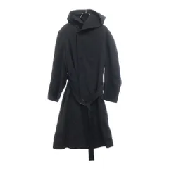 Yohji Yamamoto POUR HOMME (ヨウジヤマモト プールオム) ウールギャバ フーデッド ローブコート ブラック HQ-C13-100のサムネイル