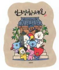 【中古】シール・ステッカー ホログラムステッカー(KOREA) 「BT21カフェ2019 WORLD」