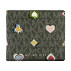 マイケルコース 二つ折り財布(小銭入れあり) MICHAEL KORS COOPER MKシグネチャー 36F5LCOF3U OLIVE アウトレット メンズ