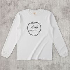 グラフィックロングTシャツ　Think Apple Mono / Black -Long-