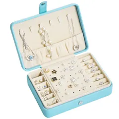 ☆ ブルー ☆ 掛タイプ ☆ ジュエリーボックス 携帯用 大容量 kbox03 ジュエリーボックス 大容量 アクセサリーケース 携帯用 携帯 リング入れ ネックレス入れ 小物入れ ピアスケース ジュエリーケース アクセサリーボックス ボックス ケース