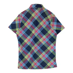 サイズ：L ADIDAS GOLF アディダスゴルフ  半袖ポロシャツ ボタンダウン チェック柄 ネイビー系 [240101437993] ゴルフウェア レディース ストスト