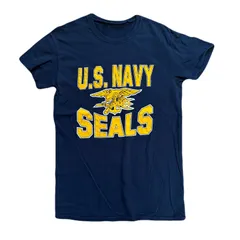 U.S.NAVY SEALS Tシャツ　Sサイズ相当　ネイビー　US古着　半袖　丸胴　アメリカ軍　米軍