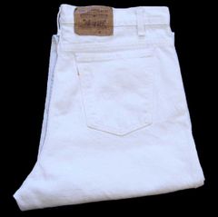 90s USA製 Levi'sリーバイス 550 ホワイト デニムパンツ W40★09 オールド ビンテージ ジーンズ テーパード ワイド バギー ビッグサイズ