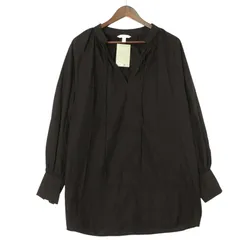 【新品 未使用】 H&M エイチ＆エム 通年★ リヨセル レーヨン チュニック ブラウス Sz.XS レディース 黒