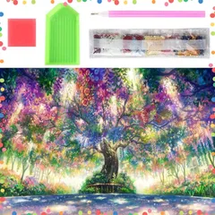 【特価商品】複数サイズ ビッグサイズ 家の壁の装飾 芸術品 手芸キット DIY (木陰 大人の子供 初心者 塗装 ダイヤモンドアート ダイヤモンドアート 全面貼り付け 30cm*40cm) きれい 1セット ダイヤモンドの絵画 キット サムコス