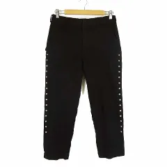 ブラックコムデギャルソン BLACK COMME des GARCONS AD2017 パンツ ポリ縮絨 スタッズパンツ レア 希少 ボトムス XS 黒 ブラック 1T-P010のサムネイル