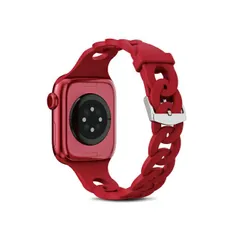 [42/44/45/49mm/レッド]Apple Watch バンド ベルト