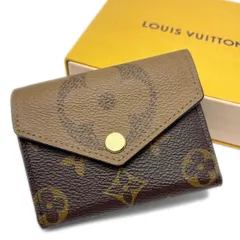 【中古】 ルイヴィトン コンパクト 財布 三つ折り ポルトフォイユゾエ モノグラム モノグラムジャイアントリバース M80725 レディース