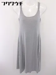 ◇ ◎ ●美品● GRL グレイル タグ付き ノースリーブ 膝丈 ワンピース サイズM グレー レディース  【1109070012377】