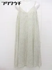 ◇ Lugnoncure ルノンキュール 水玉 膝下丈 キャミソール ワンピース サイズ F アイボリー ブラック レディース  【中古】 【1107190008720】