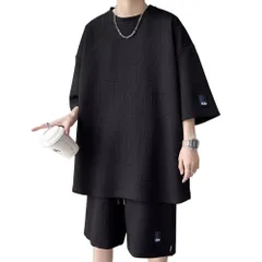 秋 夏 春 おしゃれ 部屋着 ルームウェア スポーツウェア カジュアル ハーフパンツ tシャツ tシャツ おおきいサイズ メンズ メンズ セットアップ 半袖 上下セット ジャージ [SUKESEM]