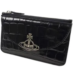 ヴィヴィアンウエストウッド 財布 レディース フラグメントケース 小銭入れ カードケース 型押し レザー Vivienne WestWood Small card holder HALF MOON BLACK ブラック 51110053-L0039-N401