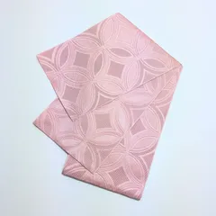 半幅帯 半巾帯 浴衣帯 七宝 桃 薄いピンク sippou11