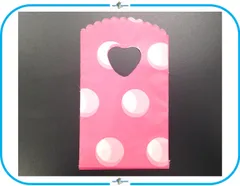 ＼在庫処分セール中／ IM289-2H ラッピング ミニ手提げ袋 ピンク 水玉 ドット ハート 15×9cm ※30枚セット※ プレゼント ギフト 小分袋 バレンタイン クリスマス