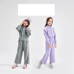 女の子 子供服 ジャージ 上下セット スウェット トレーナー セットアップ 女児 ガールズ キッズ ダンス スポーツウェア 2点セット 運動服 QsFn755